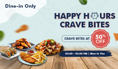 Happy Hours Crave Bites Offer