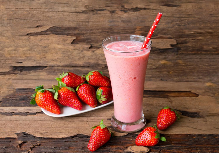 Strawberry Milkshake at Craveables Cafe