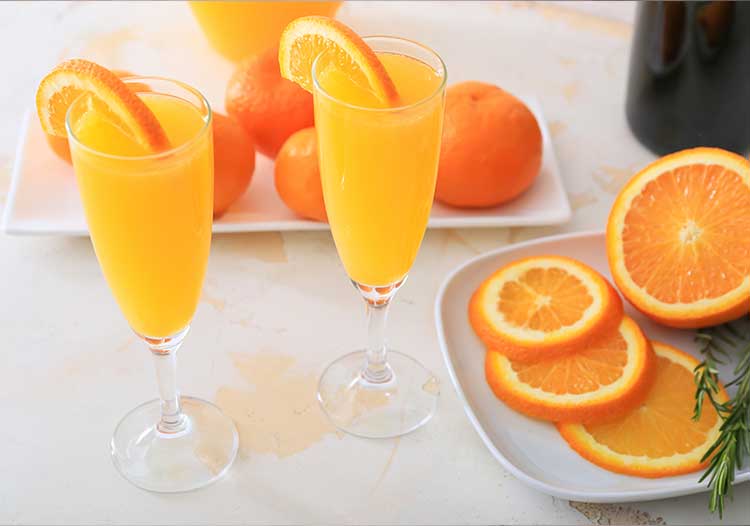 Orange Mimosa Non Alcoholic Drink Restaurant