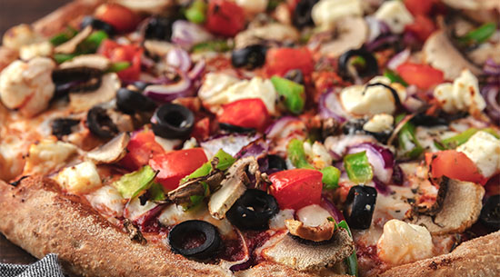 Veggie Lovers Pizza at Craveables Cafe